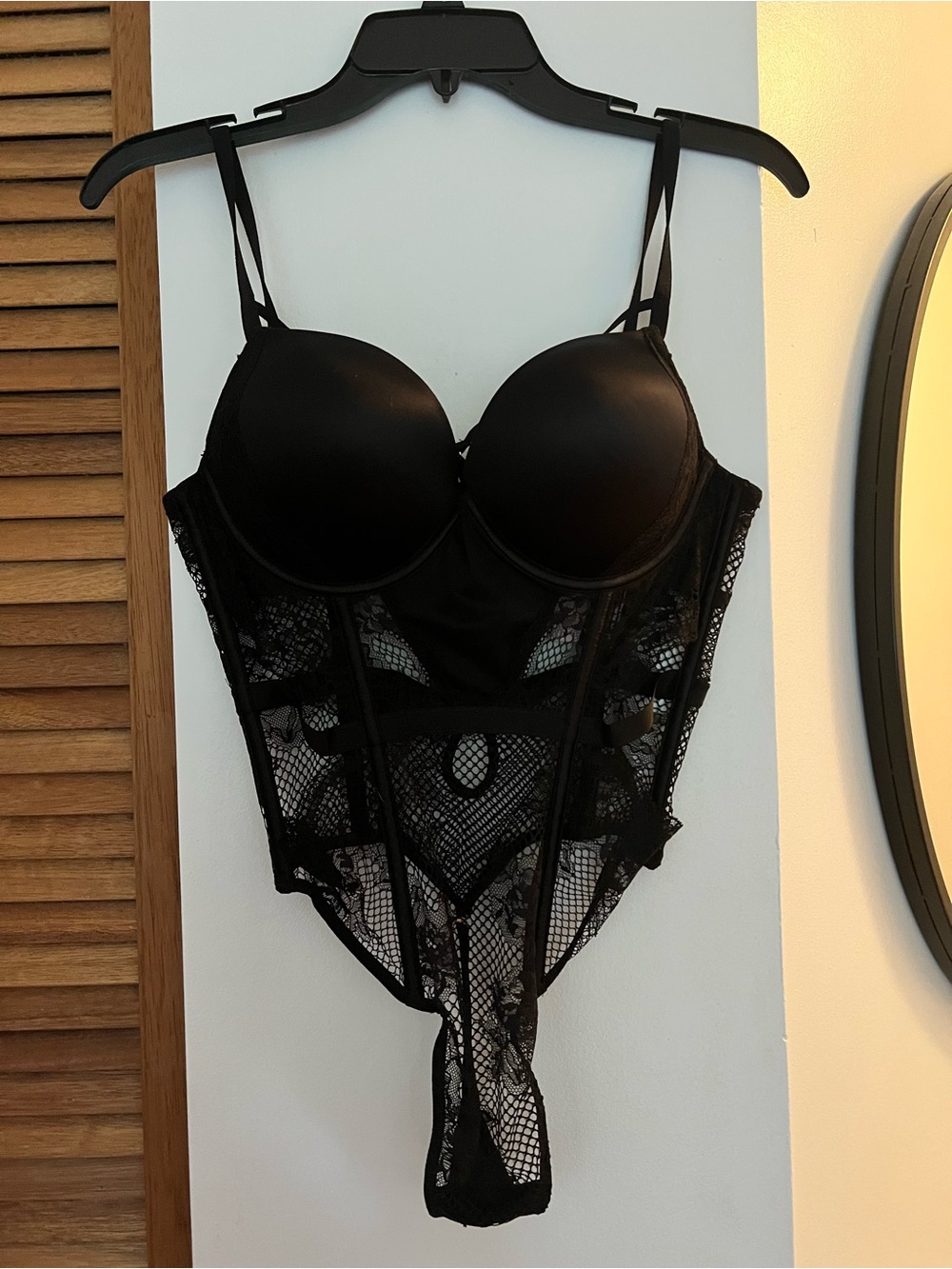Victoria’s Secret Black Lace Teddy Push-Up Bodysuit NWT